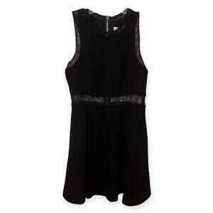 NWT BCBGeneration Black Dress with Lace Emo Goth Wednesday Adams Size 8